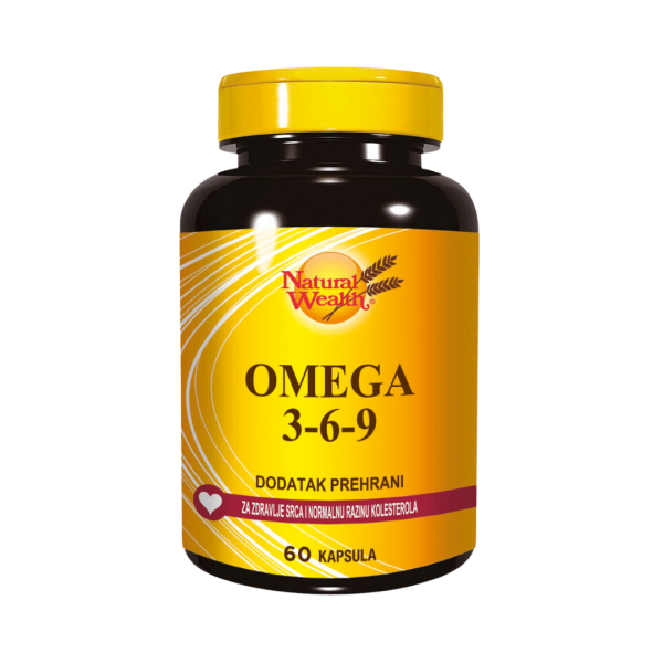 Natural Wealth Omega 3-6-9 za zdravlje srca 60 kapsula
