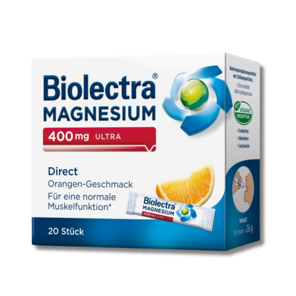 Biolectra Magnezij Ultra direkt 400 mg a20 naranča